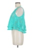 Iris Los Angeles 100% Polyester Teal Sleeveless Blouse Size M - photo 5