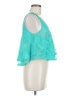 Iris Los Angeles 100% Polyester Teal Sleeveless Blouse Size M - photo 4