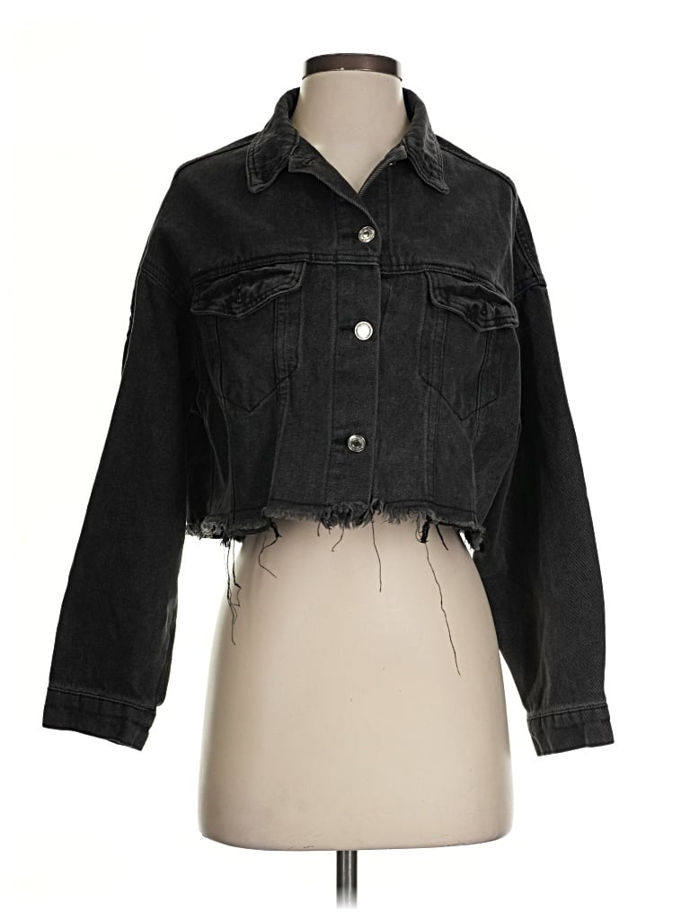 Pre-owned Shein Denim Jacket In Black