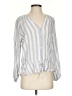 Rails Stripes Silver 3/4 Sleeve Blouse Size S - photo 1