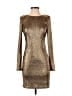 Bailey Blue 100% Polyester Metallic Gold Cocktail Dress Size M - photo 1