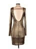 Bailey Blue 100% Polyester Metallic Gold Cocktail Dress Size M - photo 2
