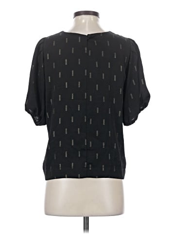 Madewell Metallic Jacquard Puff-Sleeve Top (view 2)