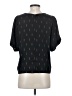 Madewell 100% Polyester Black Metallic Jacquard Puff-Sleeve Top Size S - photo 2