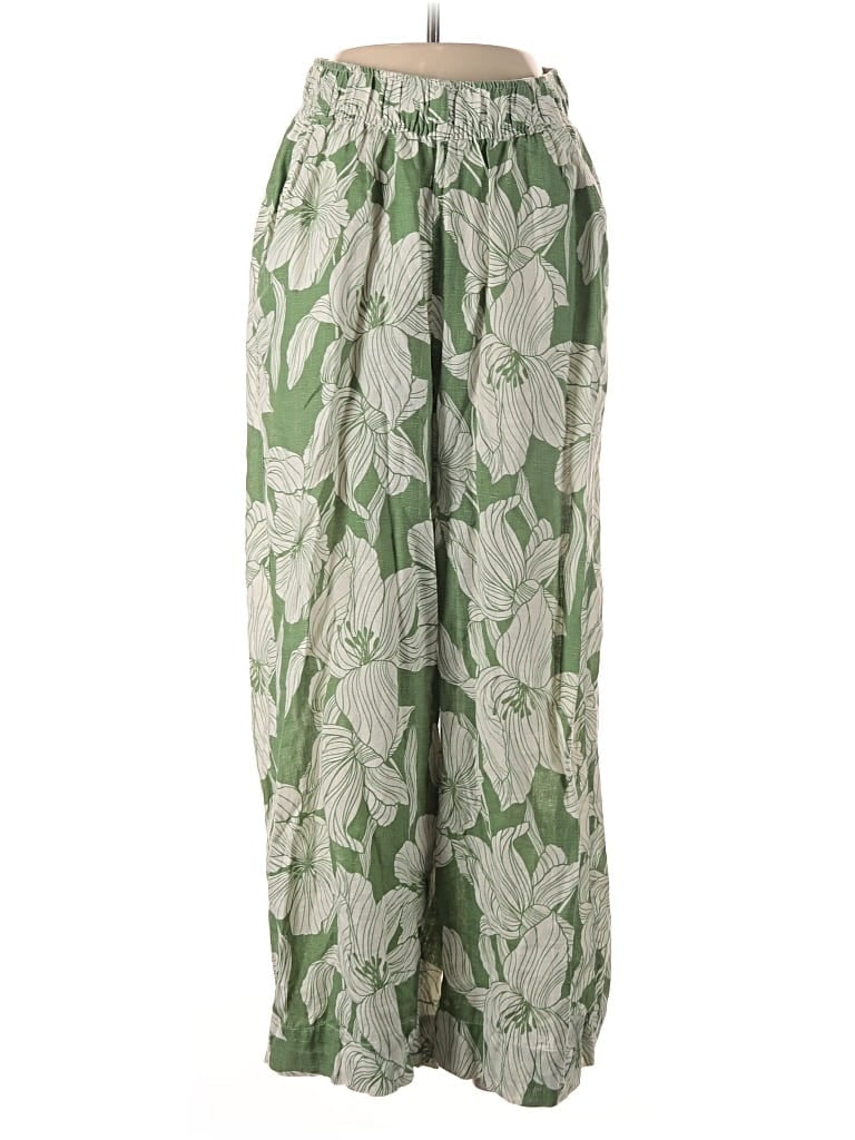 Pre-owned Tahari Linen Pants In Green