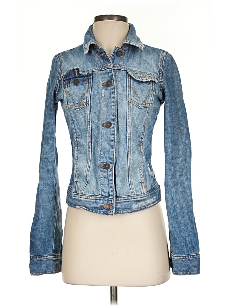 Pre-owned Hollister Denim Jacket In Blue