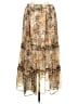 Veronica M. 100% Polyester Paisley Gold Brown Casual Skirt Size M - photo 1