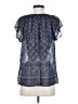 Joie 100% Silk Blue Short Sleeve Silk Top Size S - photo 2