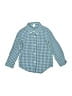 Baby Gap 100% Cotton Checkered-gingham Teal Long Sleeve Button-Down Shirt Size 3 - photo 1