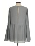 Ann Taylor LOFT 100% Polyester Gray Long Sleeve Blouse Size S - photo 2