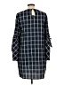 ECI Plaid Blue Casual Dress Size 10 - photo 2