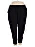 Woman Within 100% Cotton Hearts Black Track Pants Size 26 - photo 1
