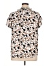 Preswick & Moore 100% Polyester Floral Tan Short Sleeve Blouse Size XL - photo 2