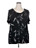 Apt. 9 Black Short Sleeve T-Shirt Size 1X - photo 1