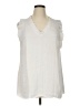 CAbi 100% Polyester Ivory Sleeveless Blouse Size XL - photo 1
