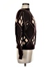 Cider Argyle Brown Pullover Sweater Size M - photo 4