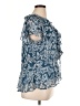 CeCe 100% Polyester Blue Short Sleeve Blouse Size XL - photo 4