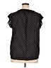 Jones & Co 100% Polyester Polka Dots Black Short Sleeve Blouse Size XL - photo 2