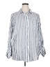 St. John's Bay Stripes Blue Long Sleeve Button-Down Shirt Size XXL - photo 1