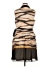 DKNY 100% Polyester Graphic Brown Cocktail Dress Size 16 - photo 2
