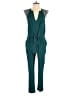 Greylin Solid Teal Jumpsuit Size S - photo 1