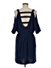 Audrey 3+1 Solid Blue Casual Dress Size M - photo 2