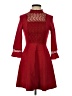 Zara Basic 100% Polyester Burgundy Cocktail Dress Size S - photo 1