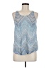 B-Design Blue Sleeveless Blouse Size M - photo 1