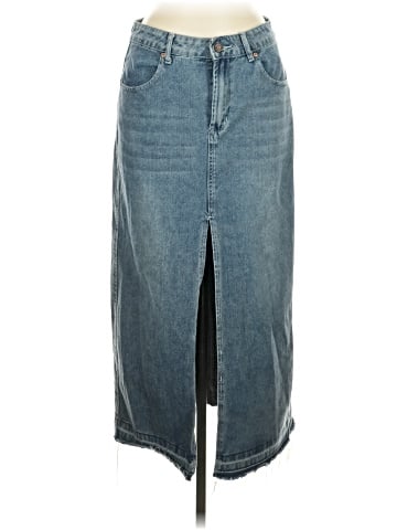 Happily Grey Denim Skirt (view 1)