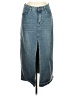 Happily Grey Blue Denim Skirt Size 9 - photo 1