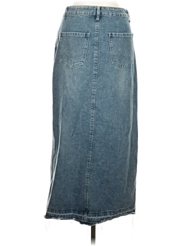 Happily Grey Denim Skirt (view 2)