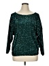 ELOQUII 100% Polyester Teal Long Sleeve Blouse Size 14 Plus - photo 1