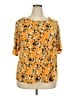 Adrienne Vittadini Orange Short Sleeve Blouse Size 2X - photo 1