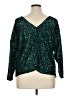 ELOQUII 100% Polyester Teal Long Sleeve Blouse Size 14 Plus - photo 2