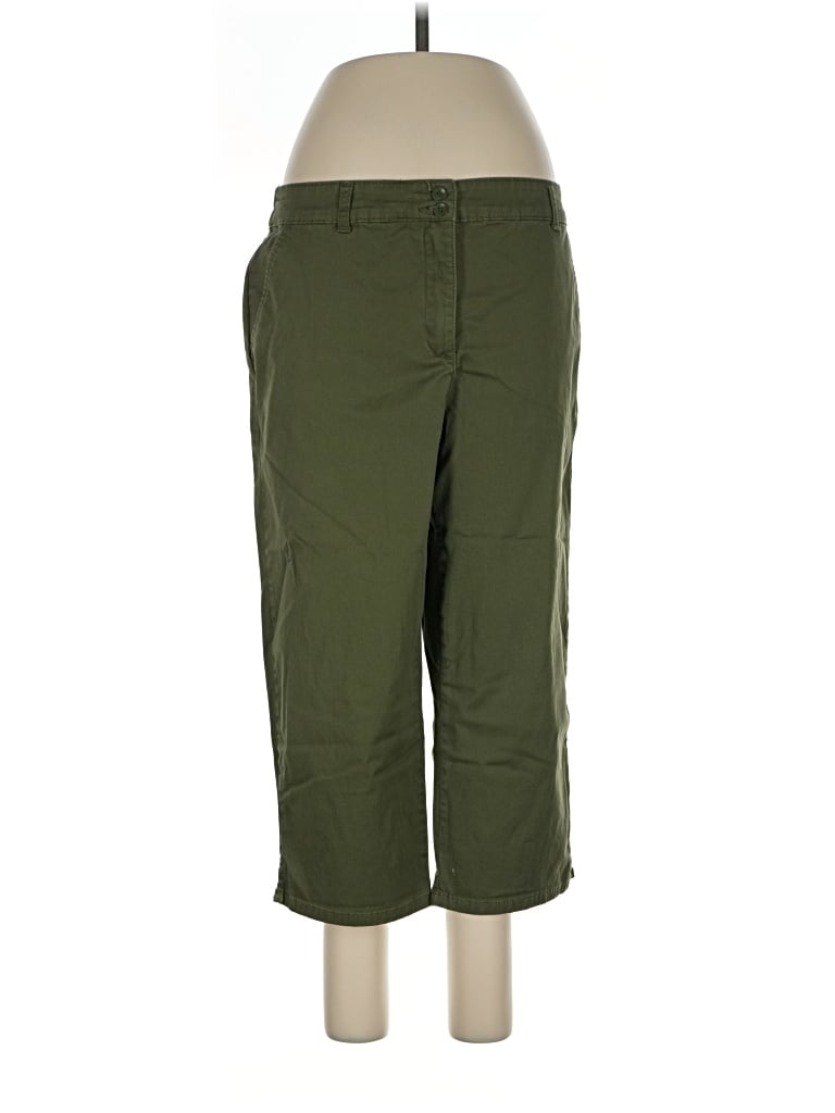 Pre-owned Karen Scott Khaki Pant In Green