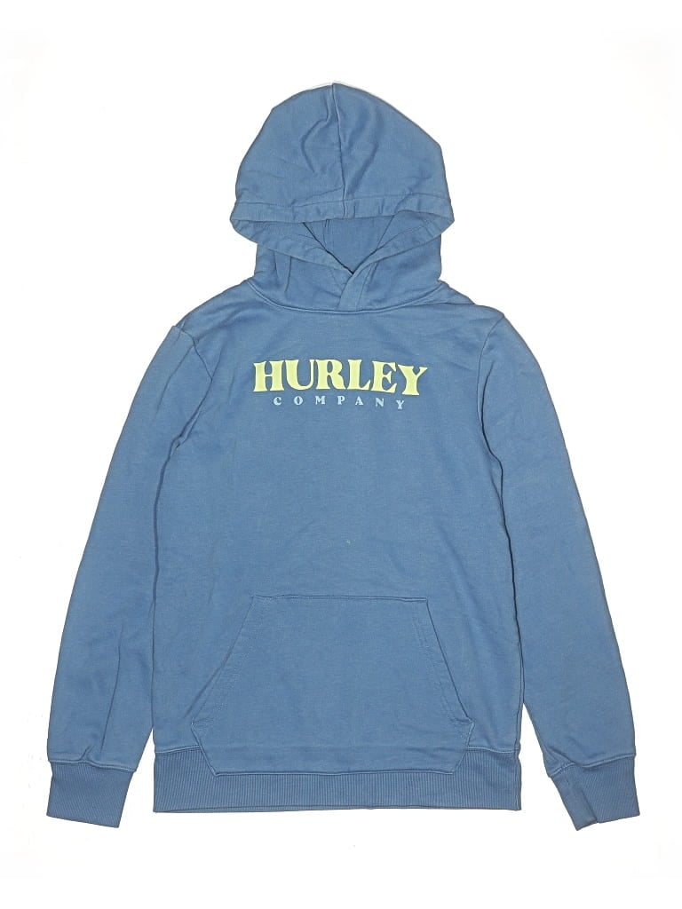 Pre-owned Hurley Kids' Pullover Hoodie In Blue
