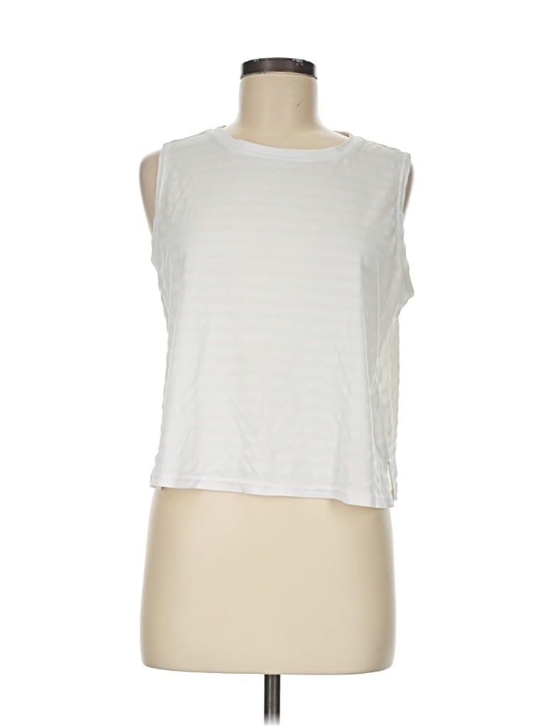 Pre-owned Z By Zella Sleeveless T-shirt In White