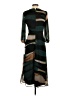 DKNY 100% Polyester Chevron-herringbone Green Cocktail Dress Size 2 - photo 2