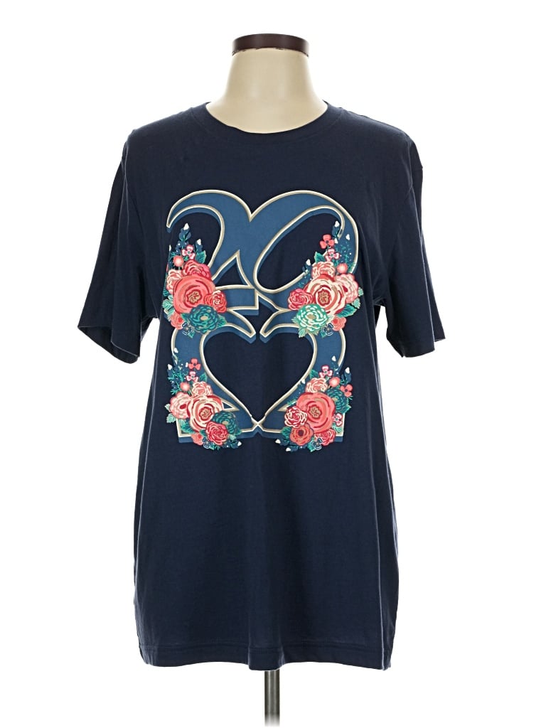 Pre-owned Canvas Short Sleeve T-shirt In Blue