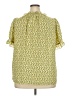 Max Studio 100% Polyester Yellow Short Sleeve Blouse Size 2X - photo 2