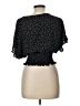Lily White Black Short Sleeve Top Size L - photo 2