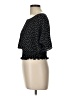 Lily White Black Short Sleeve Top Size L - photo 5