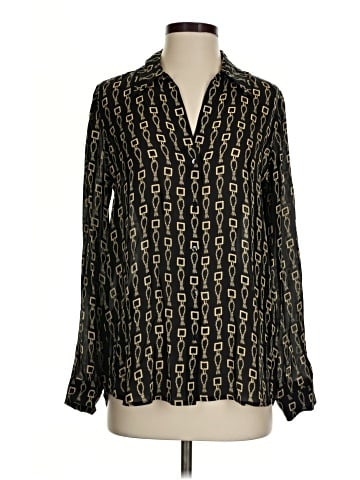 L'Agence Long Sleeve Silk Top (view 1)