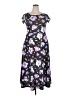Lbisse Floral Black Casual Dress Size 1X - photo 1