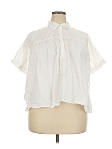 Madewell Shirred-Yoke Popover Top (view 1)