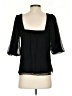 Drew 100% Polyester Black 3/4 Sleeve Blouse Size S - photo 2