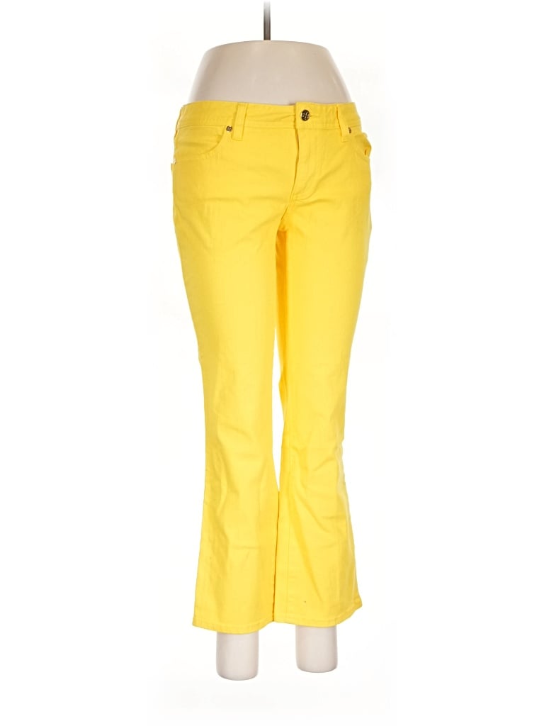 Pre-owned Tory Burch Jeans In Yellow