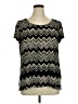 Cato Chevron-herringbone Black Short Sleeve Top Size XL - photo 1