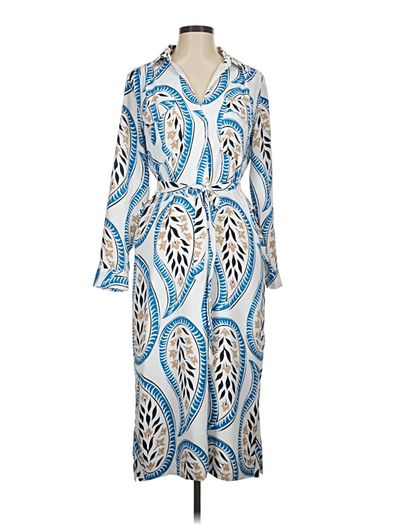 Pre-owned Ann Taylor Casual Dress In Blue
