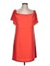 Charles Henry Solid Orange Cocktail Dress Size L - photo 1